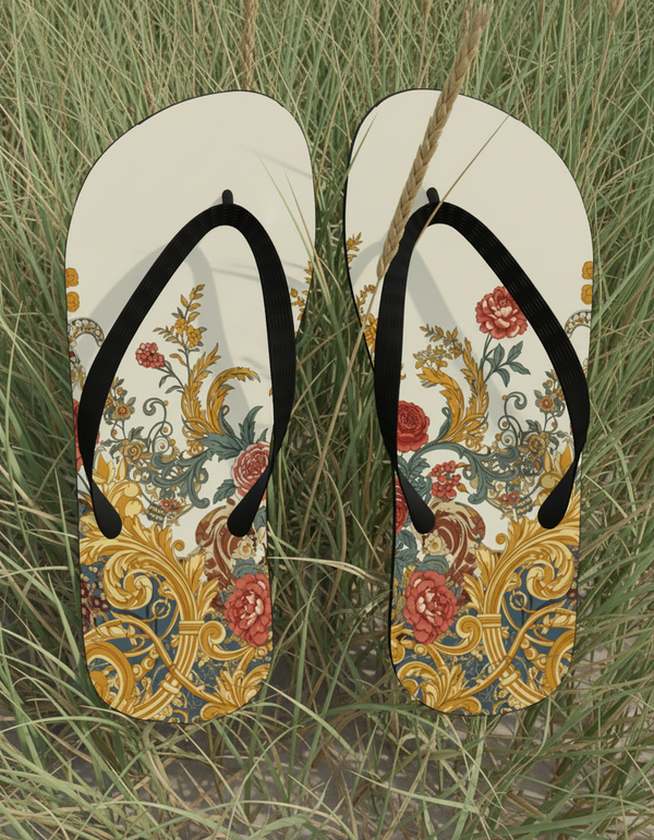Silk Bloom flip-flops