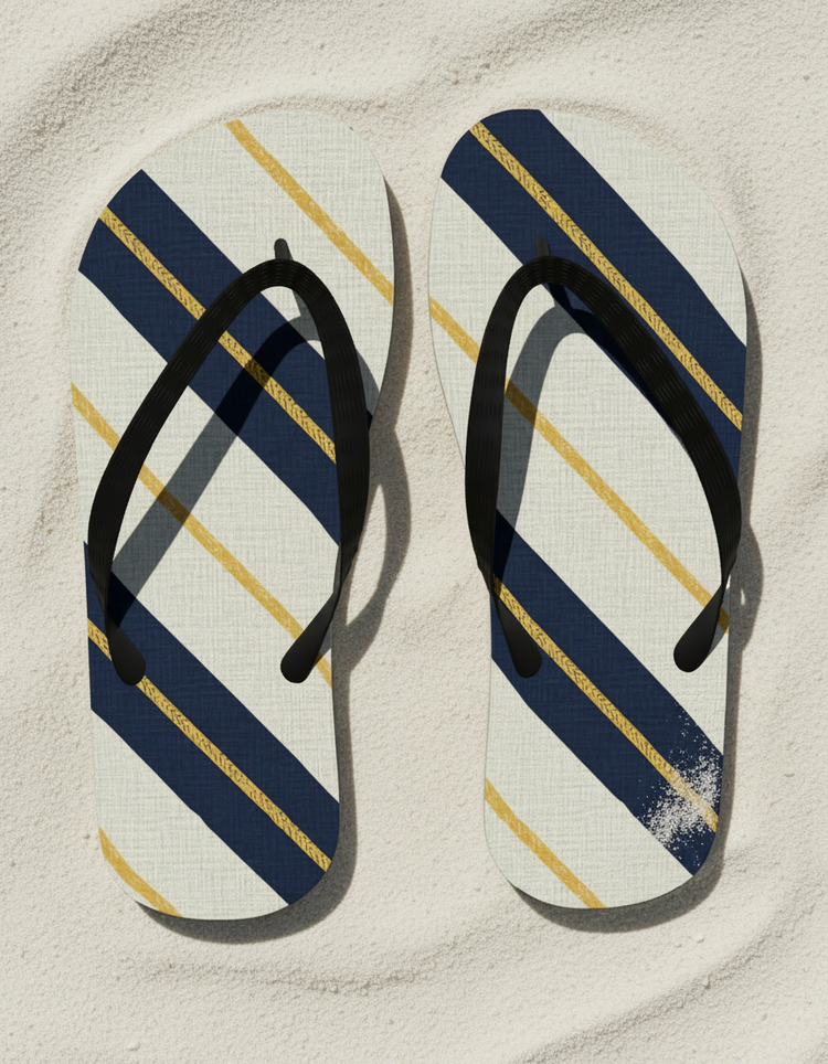 Geometric Glow Prism Flip Flops