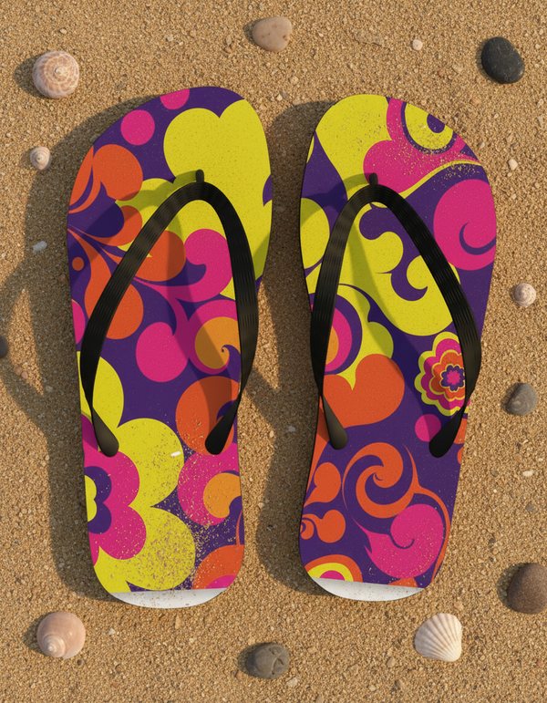 Dreamy Wave Reverie Flip Flops
