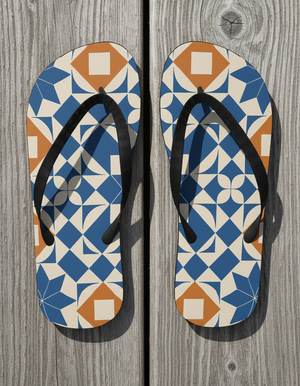 Mosaic flip flops