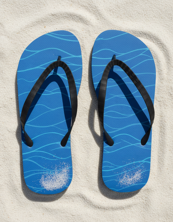 Flip Flops in Aqua