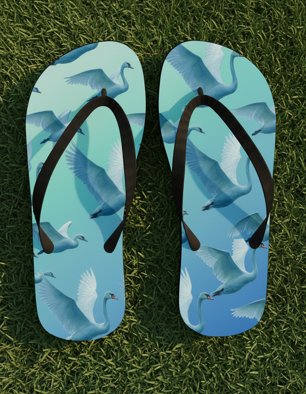 Swan Collection flip flops