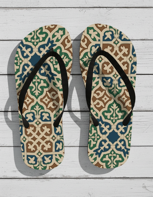 Mosaic flip flops