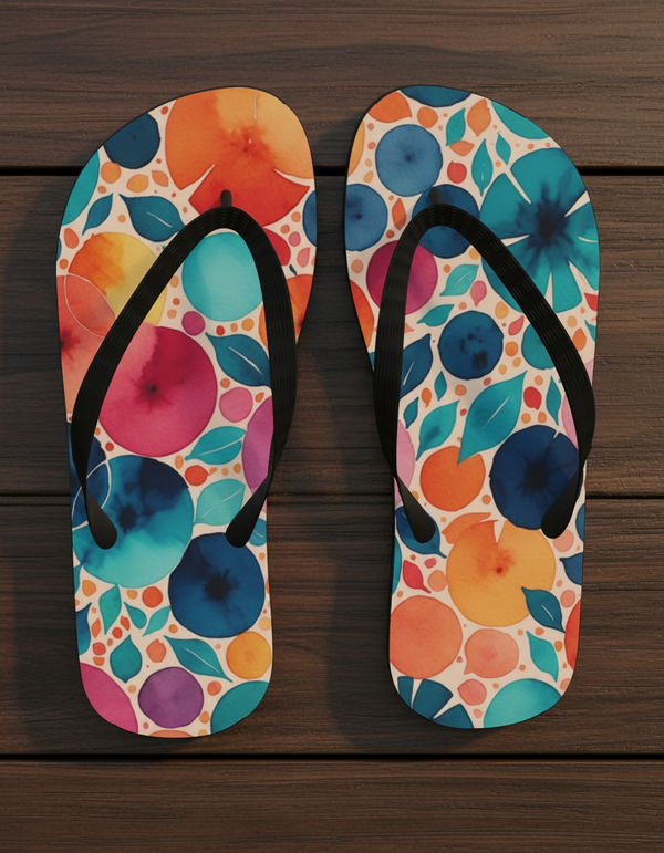 Watercolor Collection flip-flops