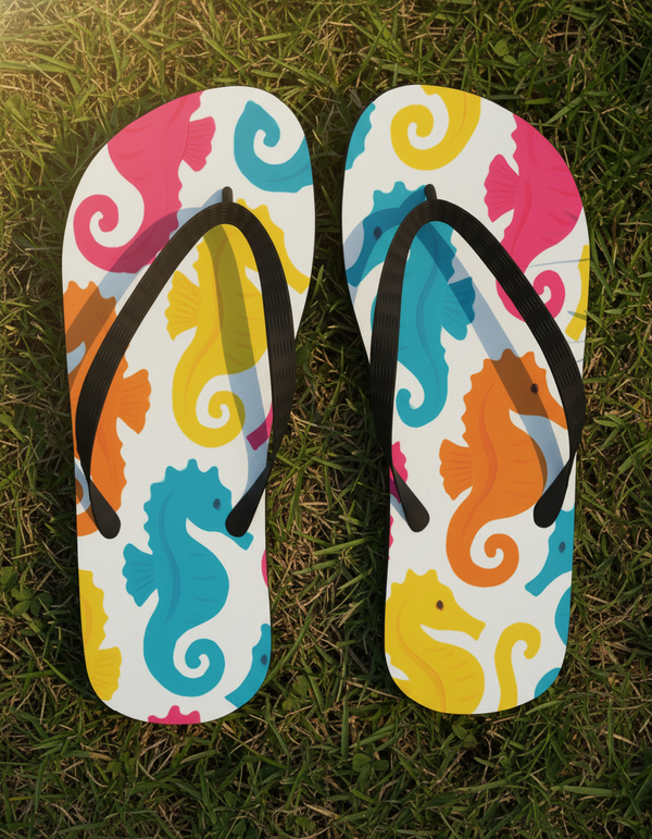 Seahorse Collection flip flops