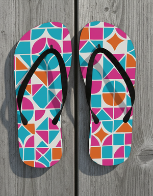 Kaleidoscope flip flops