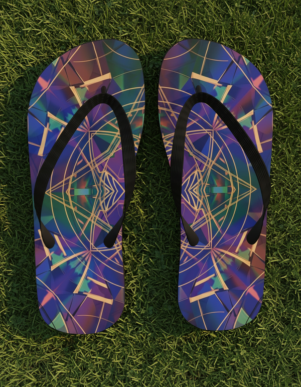 Holographic Collection flip flops
