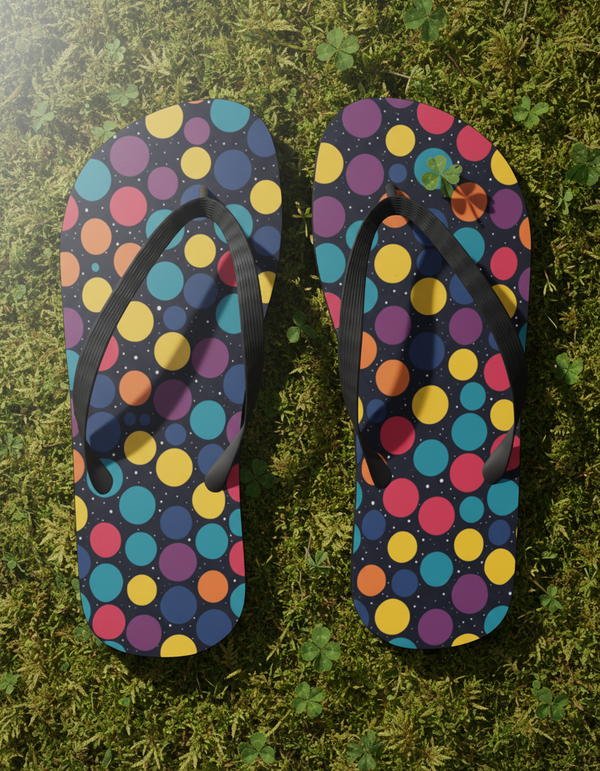 Vibrant Dimension Hue Flip Flops