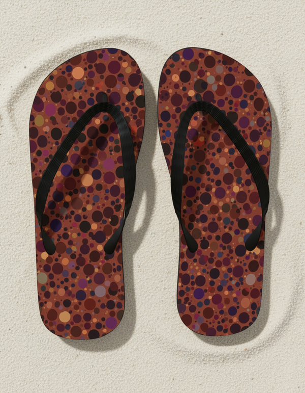 Polka Collection flip flops