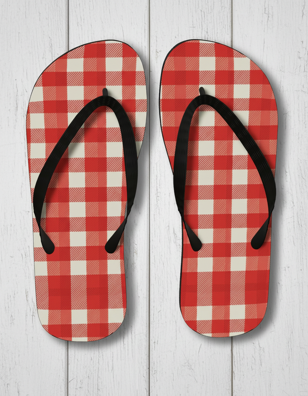 Gingham Collection flip flops