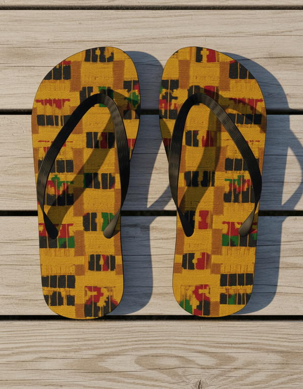 African Collection flip flops