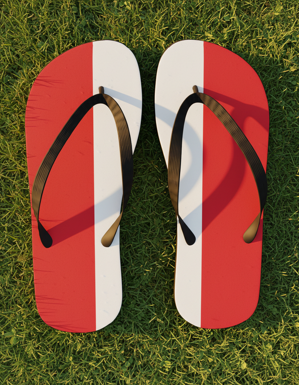 Peruvian Flag flip flops