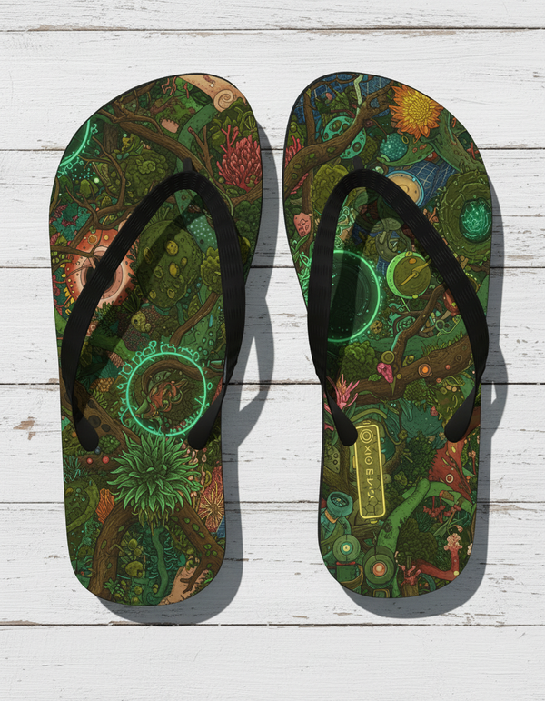 Solarpunk Collection flip flops