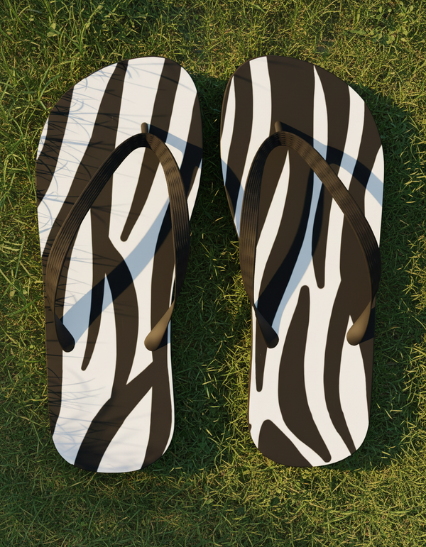 Zebra Collection flip flops