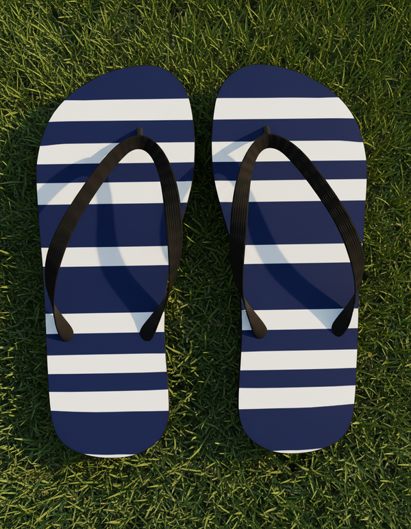 Nautical Stripe flip flops