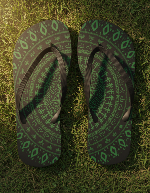 Abrahamic Collection flip flops