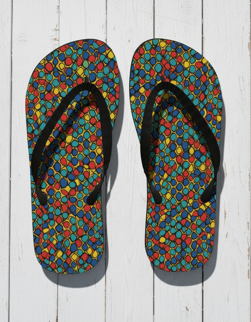 Kaleidoscope flip flops