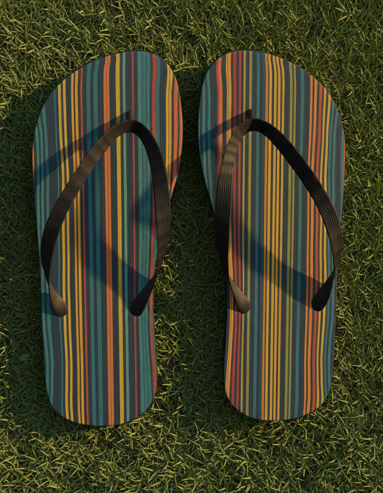 Color Burst Prism Flip Flops