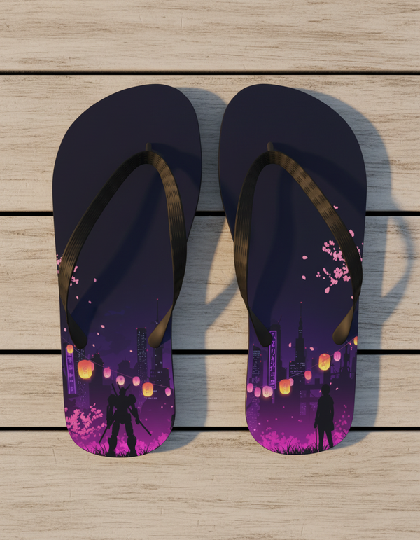 Neo-Tokyo flip-flops