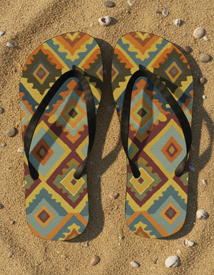 Tapestry flip flops