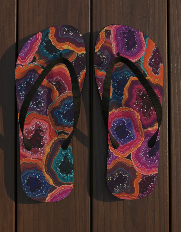 Geode Collection flip flops