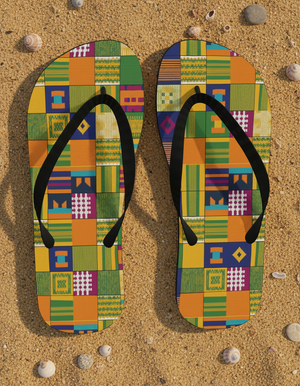 African Collection flip-flops