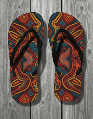 Kaleido flip flops