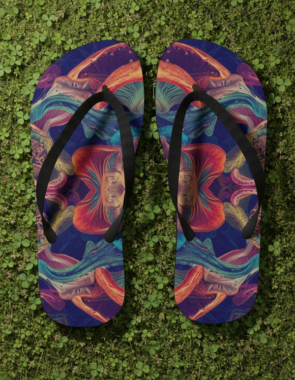 Mushroom Collection flip flops
