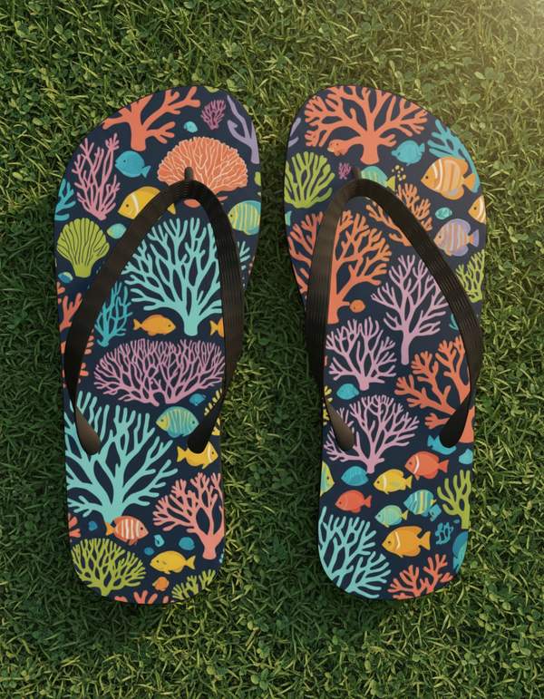 Coral Collection flip flops