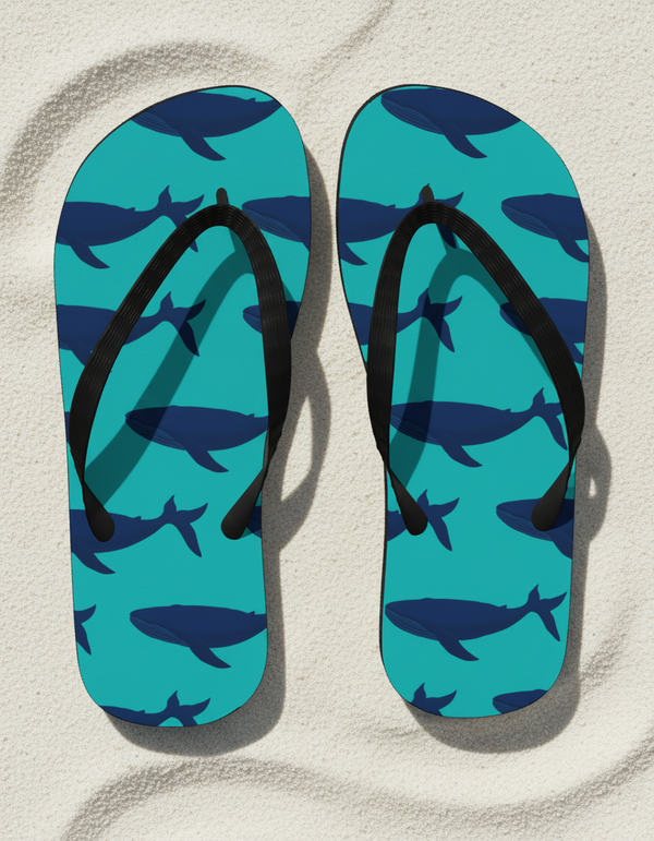 Whale Collection flip flops