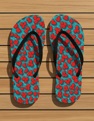 Crescent flip flops