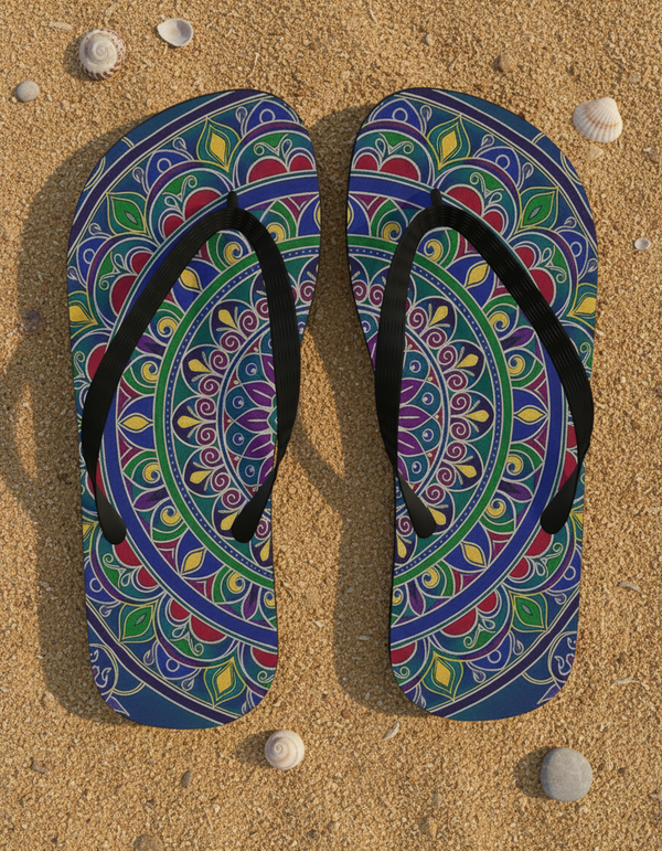 Mandala Collection flip flops