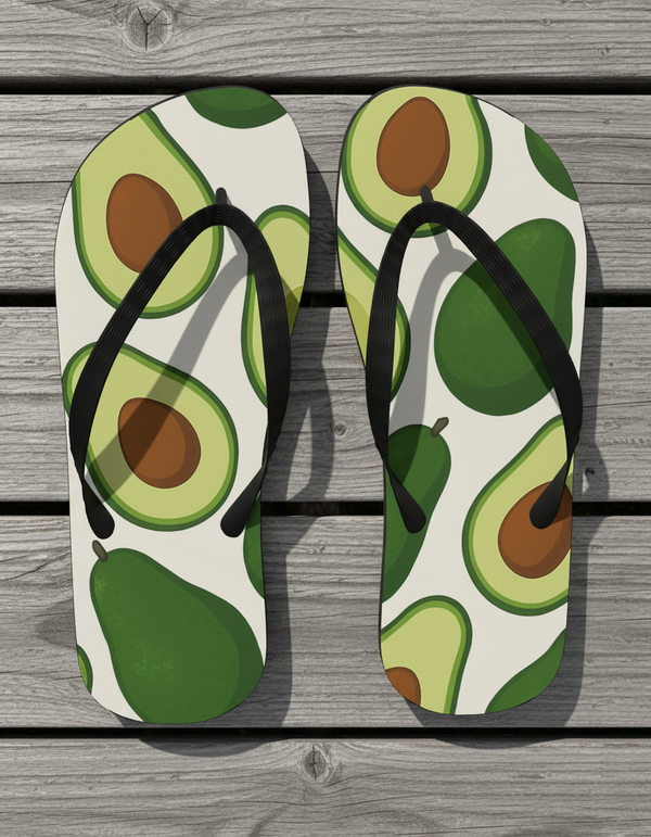 Avocado Collection flip flops