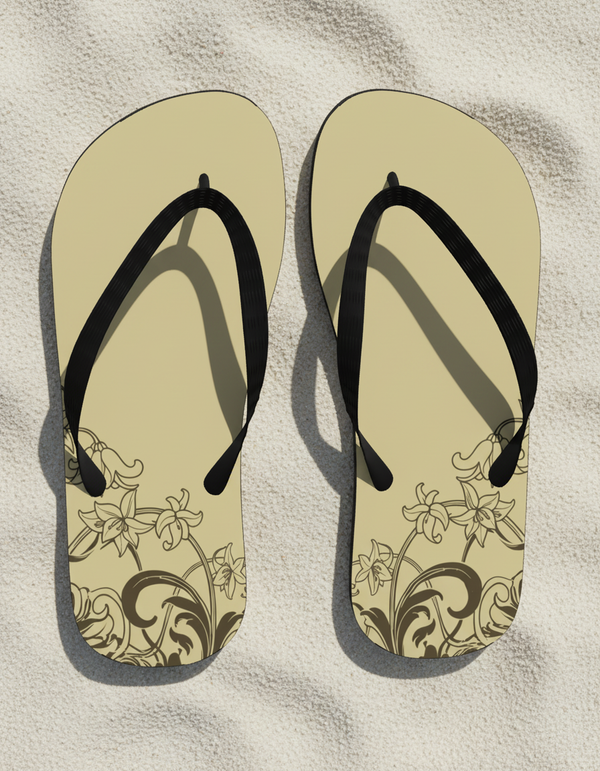 Art Nouveau flip flops