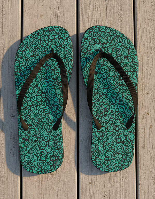 Flowing Wave Banyu Flip Flops