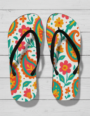 Saffron flip flops
