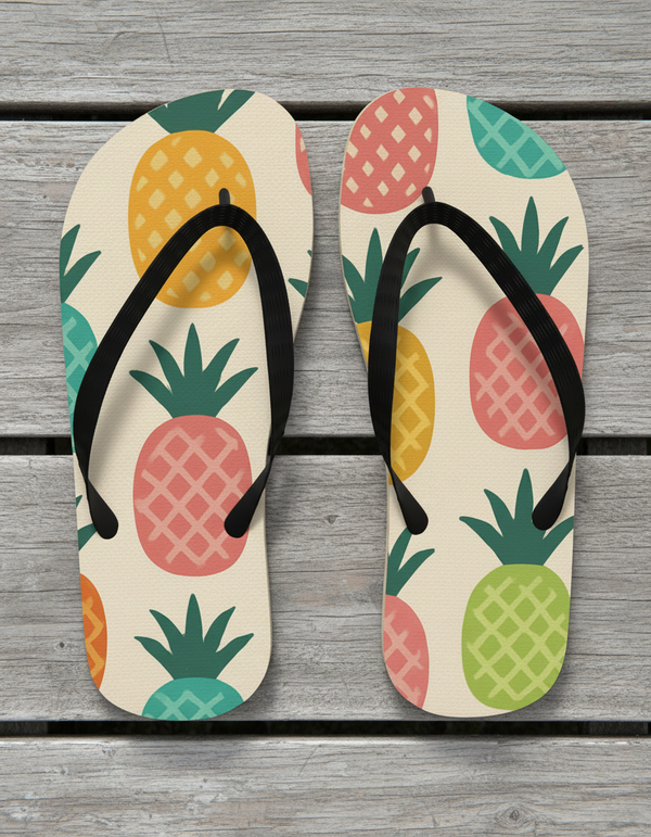 Pineapple flip-flops