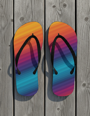 Striped Collection flip-flops