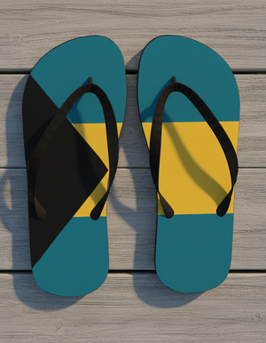 Bahamian Flag flip-flops