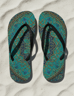 Crescent flip flops