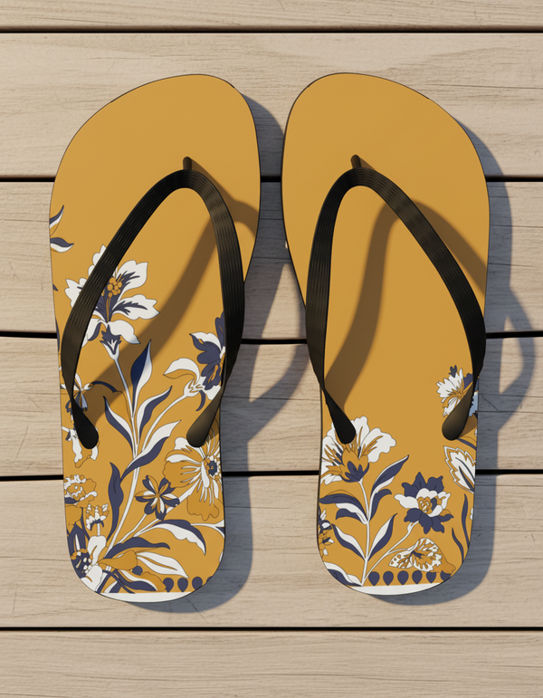 Silk Bloom Flip-Flops
