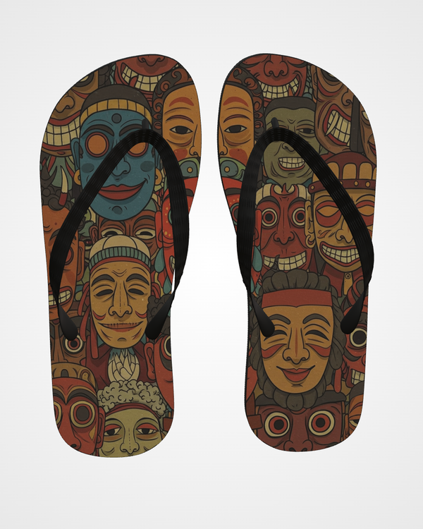 The Hundred Faces flip flops