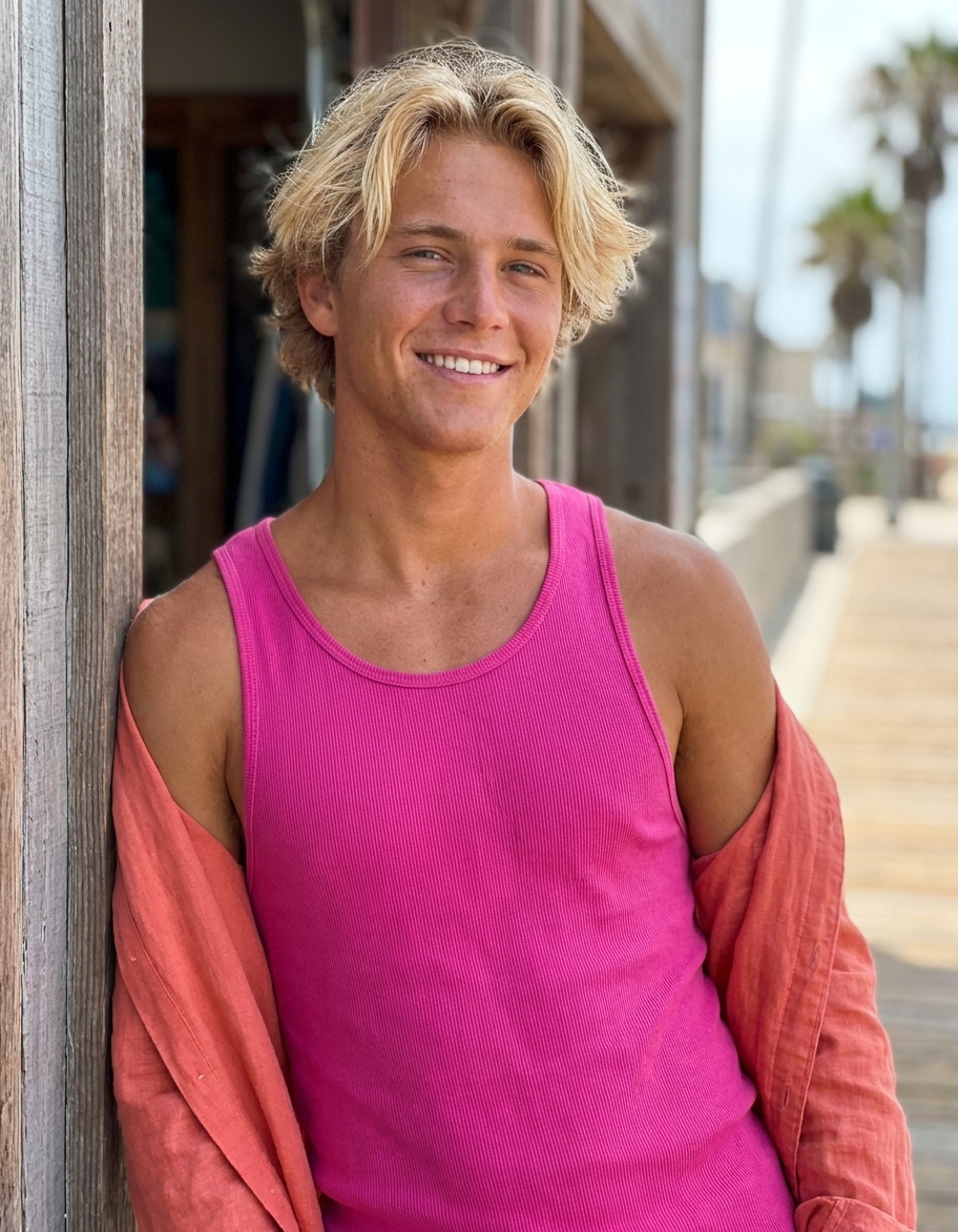 Tank top in Electric Fuchsia