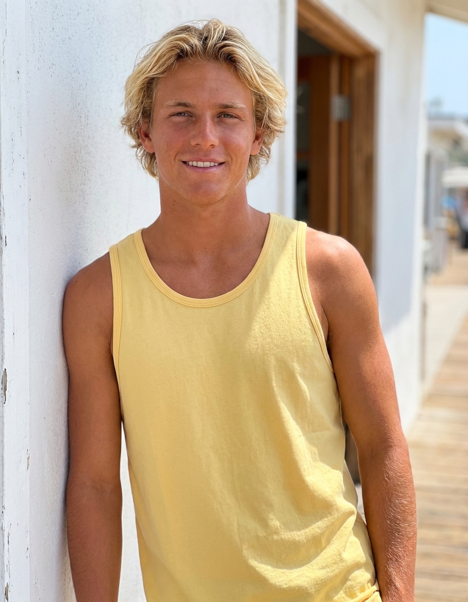Tank top in Custard