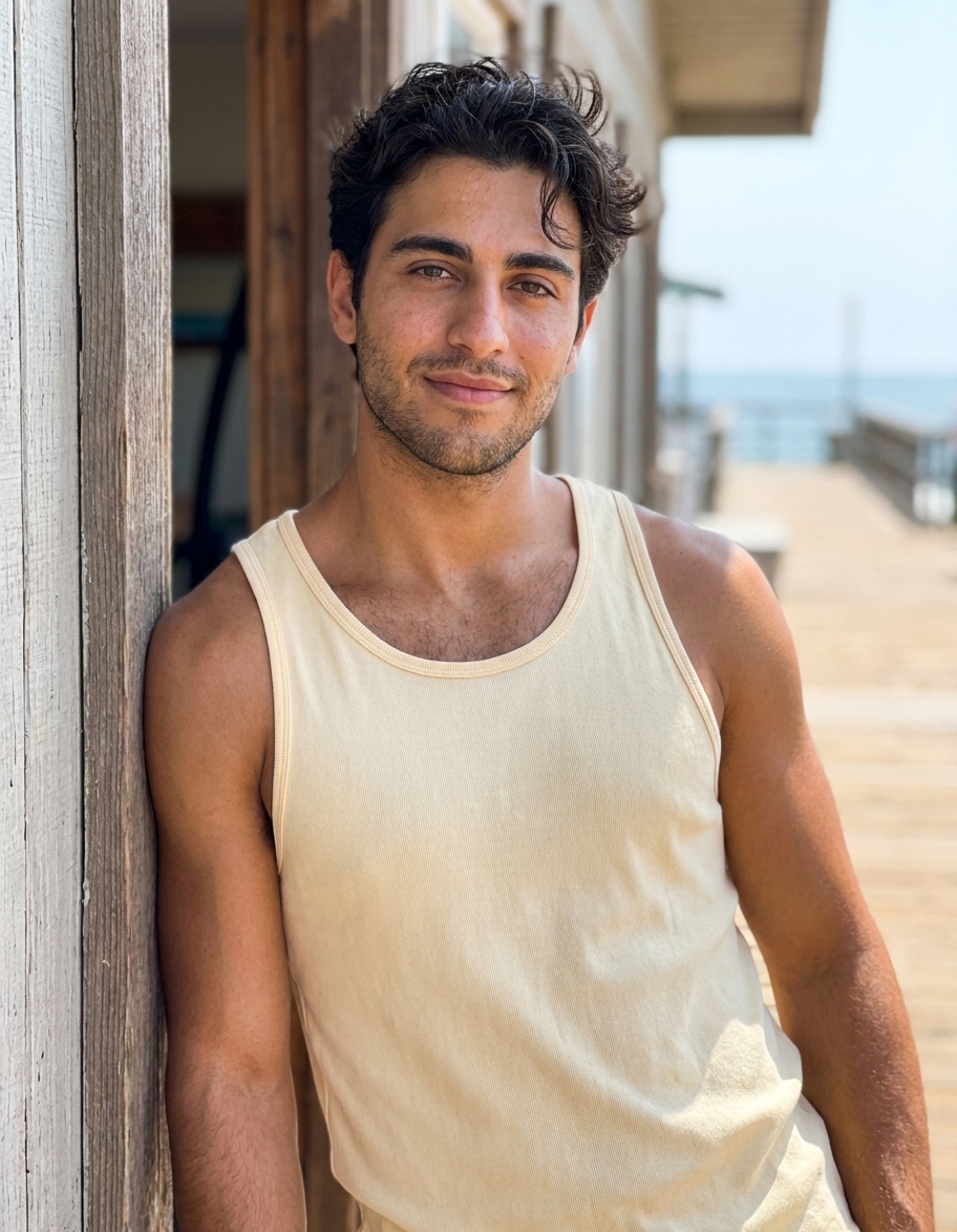 Tank top in Papaya Whip