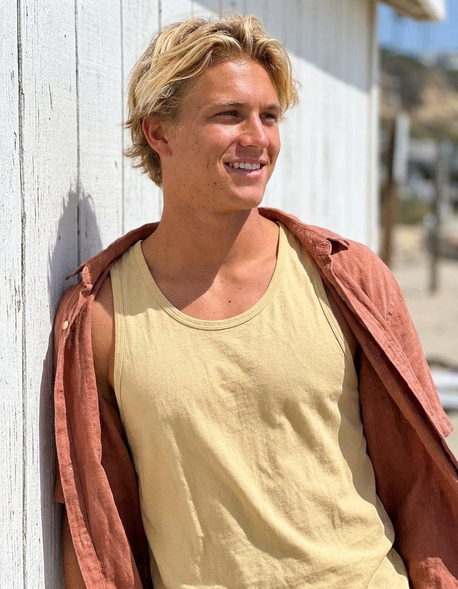 Tank top in Straw
