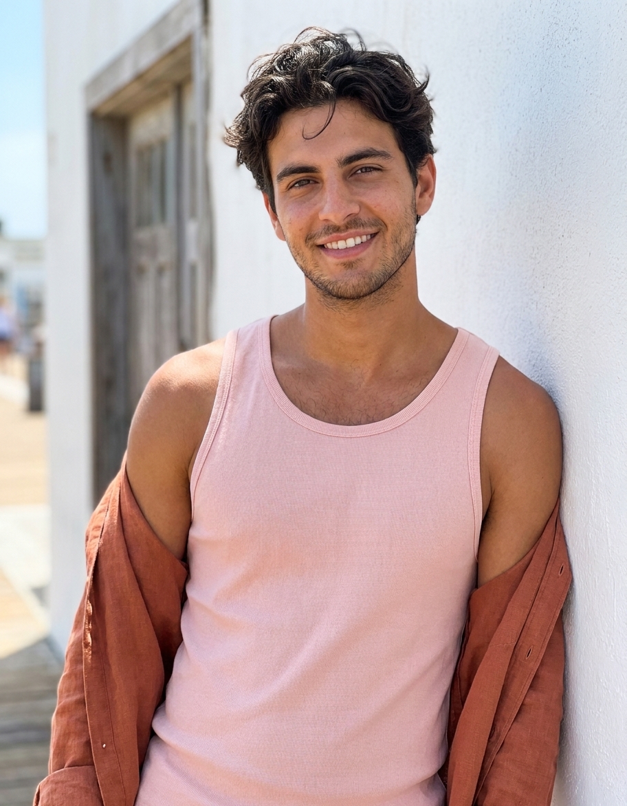 Tank top in Millennial Pink