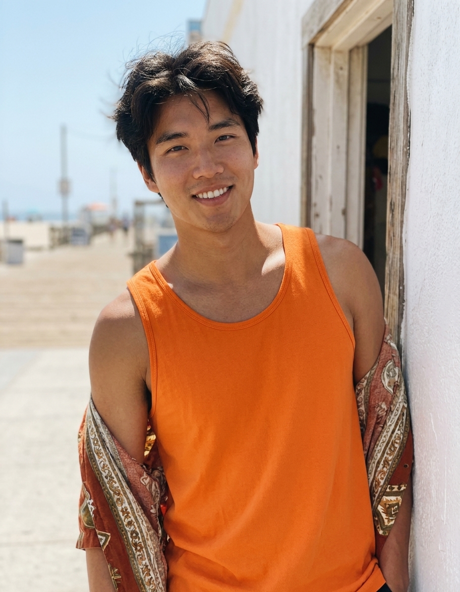 Tank top in Citrus Orange