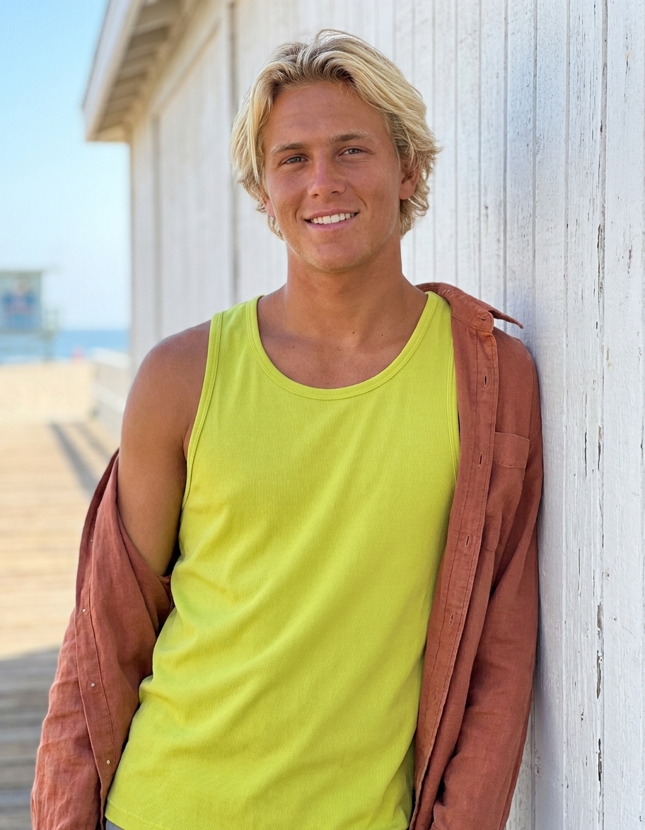 Tank top in Runway Chartreuse