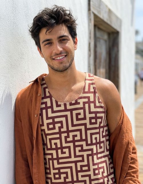 Amaranth Kintsugi Tank Top Men's Tank Top — Lolekai